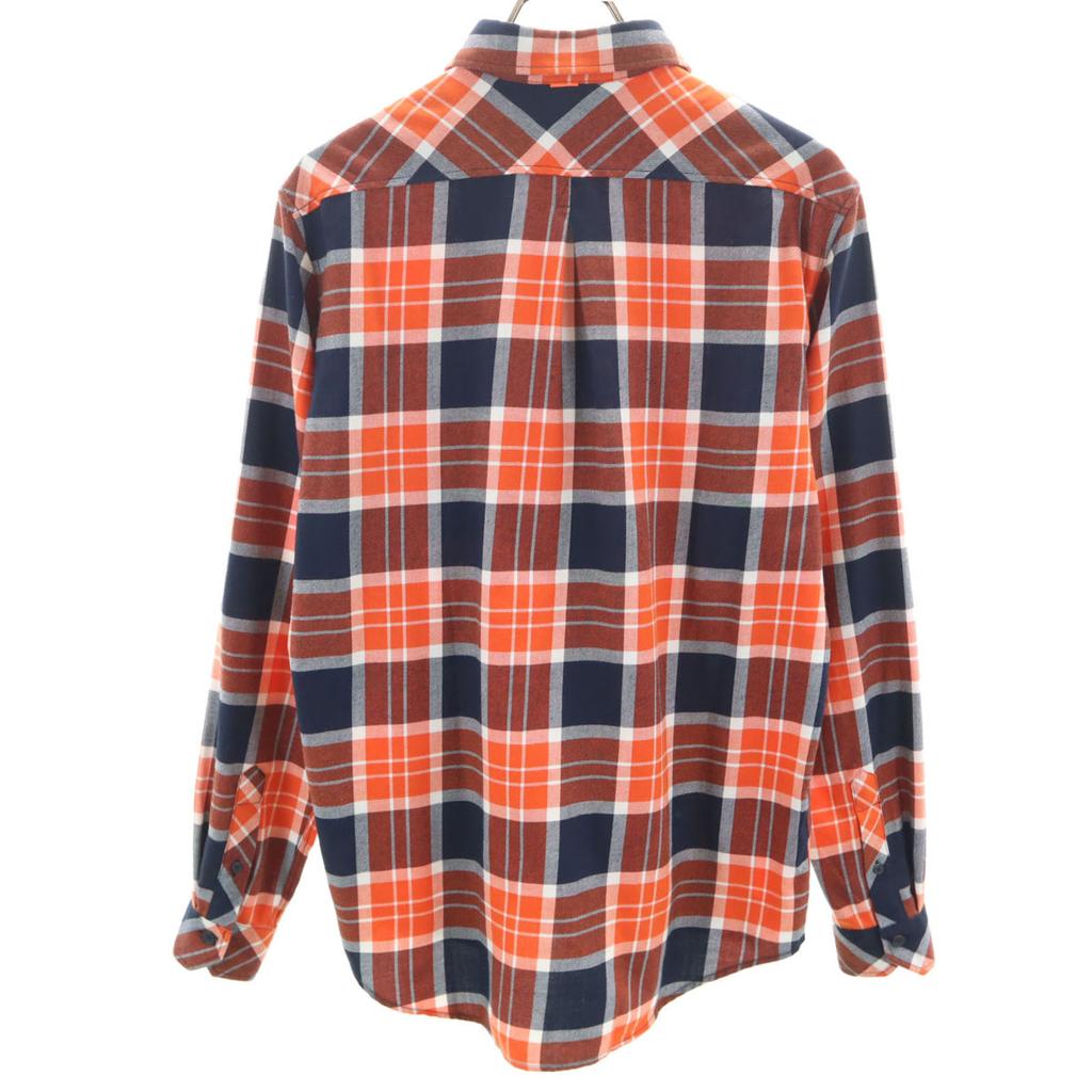 Mammut Check Pattern Long Sleeve Trovat Shirt M Orange Outdoors Men's Used