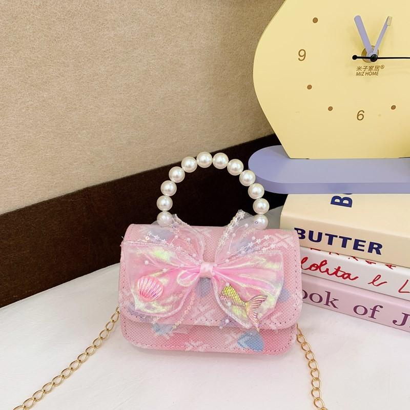 Stylish Charming And Handbag For Girls Featuring Princess Theme And Bow Adorable