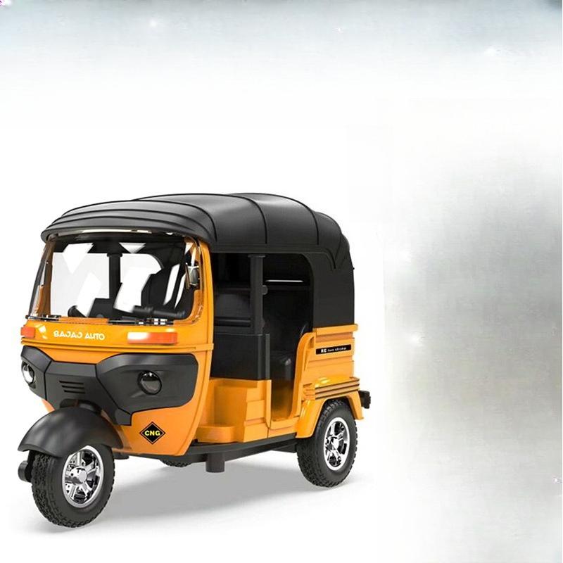 1:14 Alloy Tricycle Pullback Car with Light Music Model Toy Vintage Car Model Hot Sale