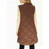 Ladies' Fashionable Solid Color Sleeveless Pocket Casual Vest Jacket
