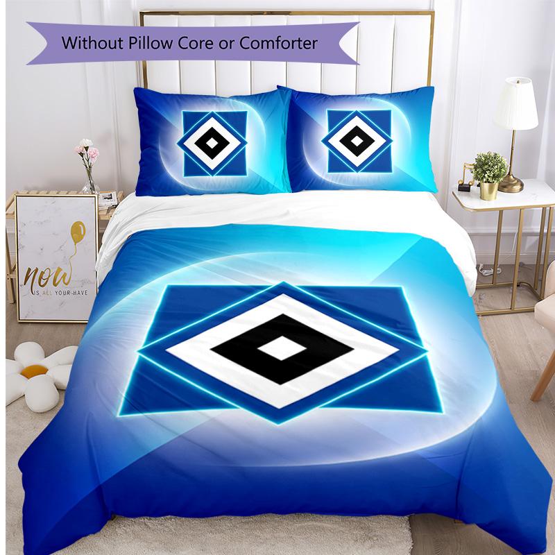 Hamburger SV Football Printed 3 Pieces Bedding Set, Comfortable Skin Friendly Bedroom Duvet Cover Set