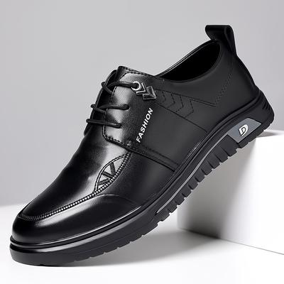 Neue Business-Casual Herrenlederschuhe Herbst weichsohlig atmungsaktiv schwarz formell britisch lässig Herrenlederschuhe