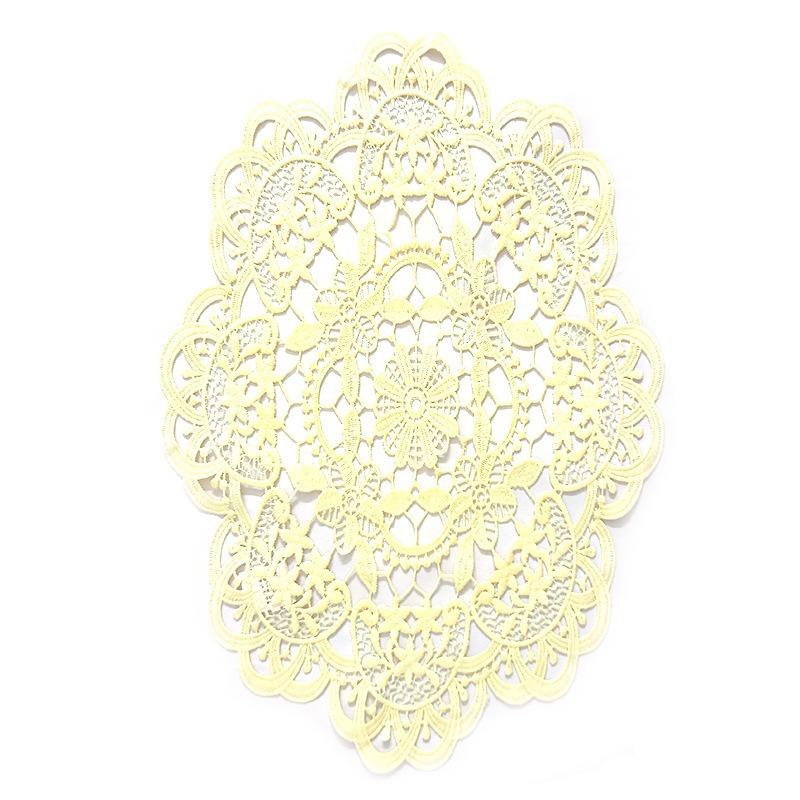 Vintage Hollow Lace Tablecloth Pastoral Placemat Pendulum Props Embroidery Lace Table Mat Embroidery Tablecloth Beige Korean