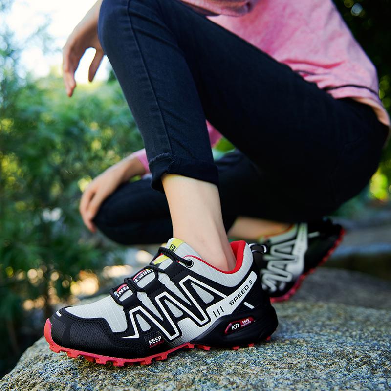 Neue Damen-Outdoor-Wanderschuhe, leichte, verschleißfeste Wanderschuhe für Bergsteigen, wasserdichte große Leder-Sportschuhe für Damen
