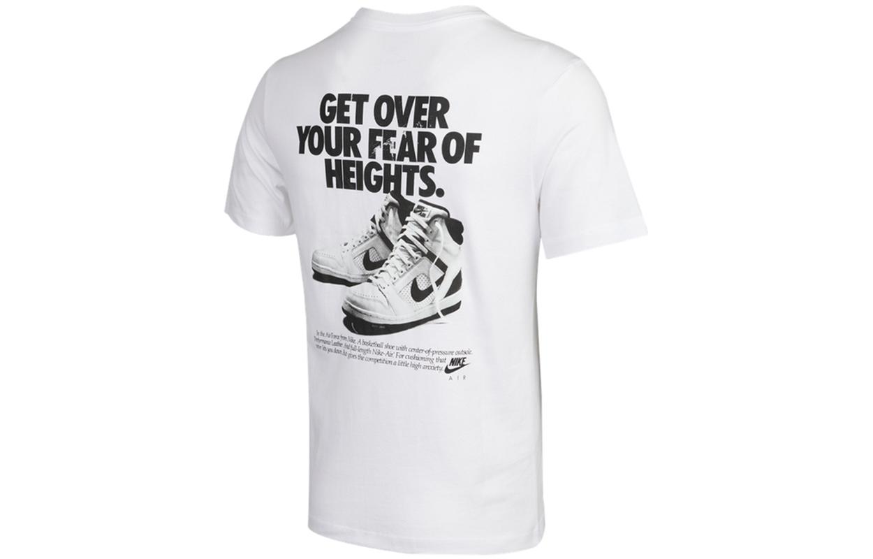

Nike T Shirts Men s White Crew Neck Moderate Straight Fit DD3355-100 L