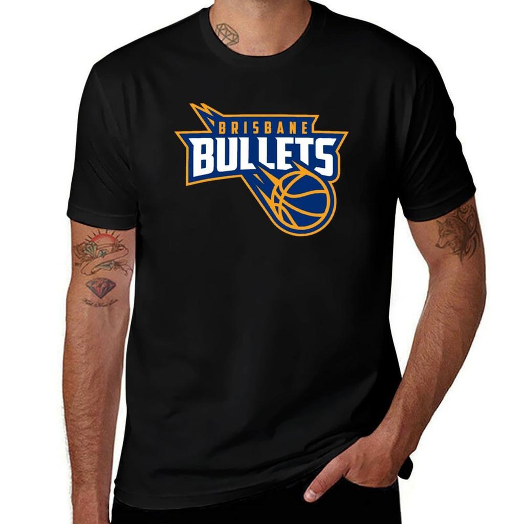 T-shirt Brisbane Bullets męski koszulka męska koszulki z grafiką dla mężczyzny koszulki z grafiką T-shirt