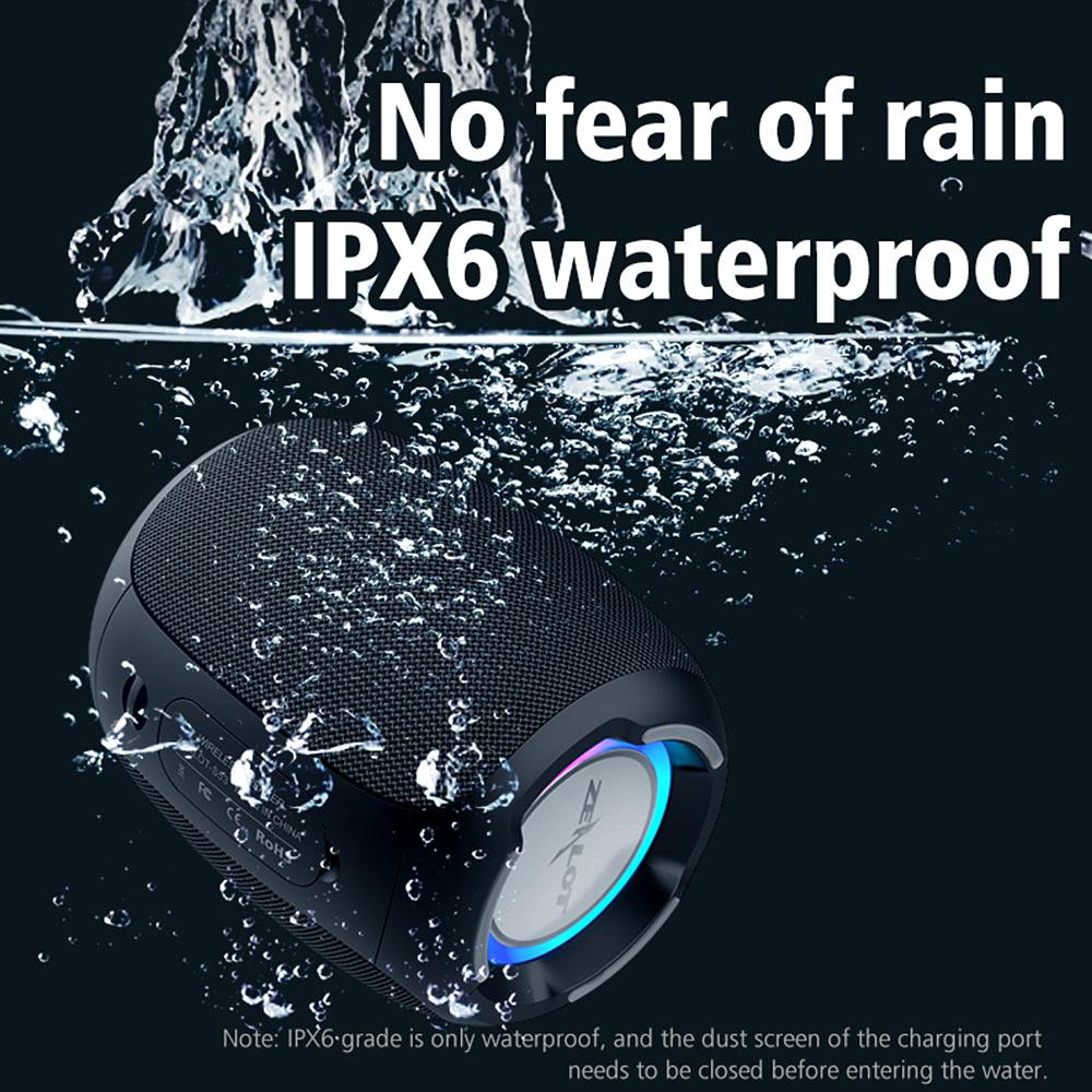 Zealot S53 Black Mini Bluetooth Speaker Portable Wireless Column Waterproof HIFI Lossless Sound Quality Stereo