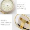 Small Table Clocks, Hongyada Classic Non-Ticking Desk Alarm Clock with Backlight Battery Operated HD Glass for Bedroom Living Room Kitchen Bedside