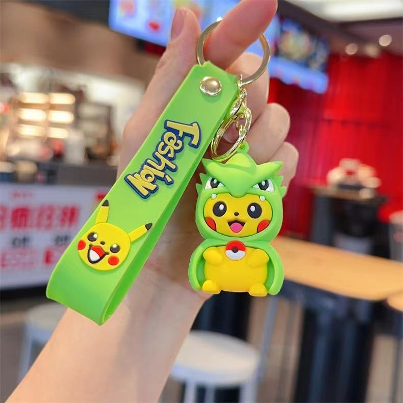 Creative Drag Pikachu Cartoon Keychain Pendant Cute Doll Bag Pendant Gift Toy