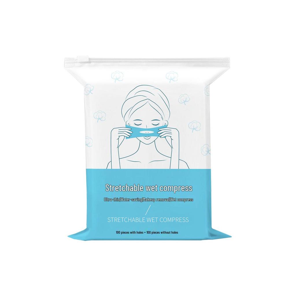 Stretchable Ultra-Thin Disposable Cotton Face Pads with Pre-Cut Nose Opening