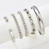 IF ME 5pcs Fashion Simple Bracelet Set for Women Boho Exaggerated Stackable Design CCB Bangles Dating Vacation Daily Wear Jewelry Gift