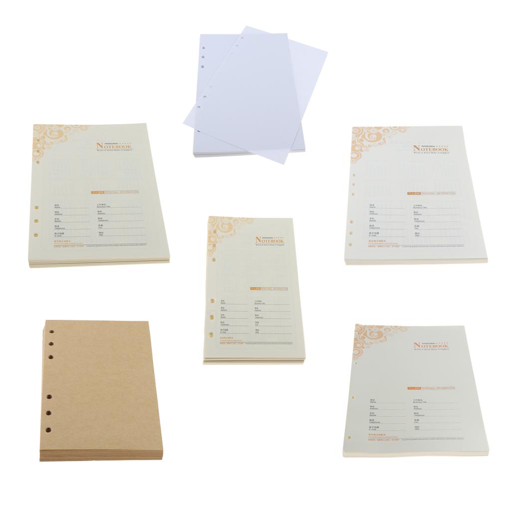 Wide Ruled Loose Leaf Filler Paper,8.19×5.59inch,6 Ring A5 Size