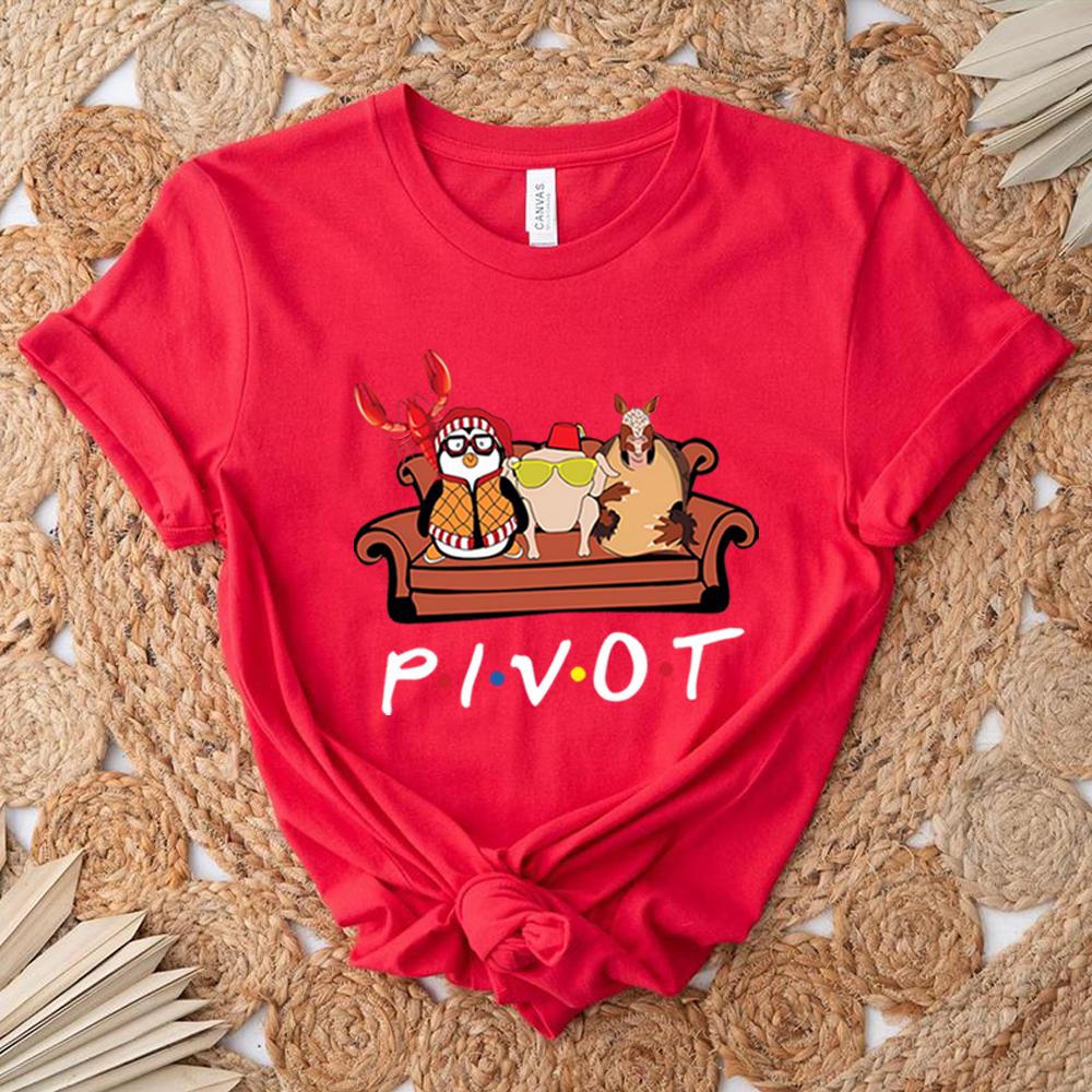 2025 Pivot Shut Up T Shirt Friends Gift Shirts Aesthetic TV Show Tshirt  Friends Themed Tee Pivot Tees Unisex Short Sleeve Tops S