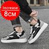 Neue Herren Trendige Leder Sneaker Erhöhungsschuhe Unsichtbar Atmungsaktiv Höhensteigernde Schuhe 8cm 10cm Lässige Mode Leichte Sneaker