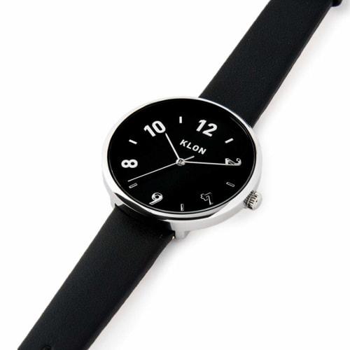 KLON PASS TIME DARING EVEN [BLACK SURFACE] 33mm Wristwatch for Men and Women, Popular Brand, Waterproof, Leather, Black, Gift