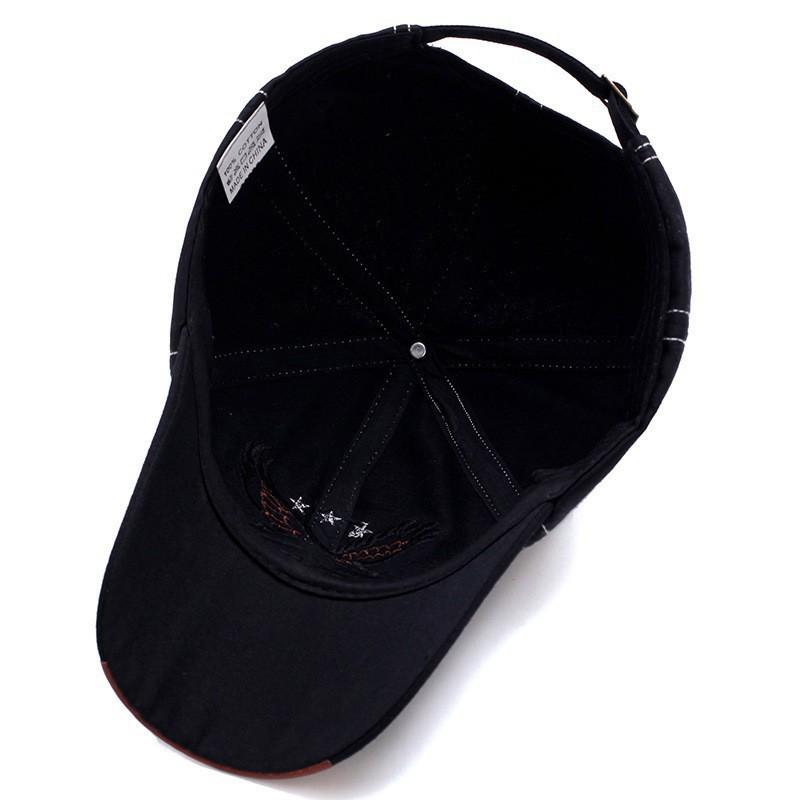 Men's Classic European-American Embroidered Eagle Baseball Cap - Spring/Autumn Sun Protection