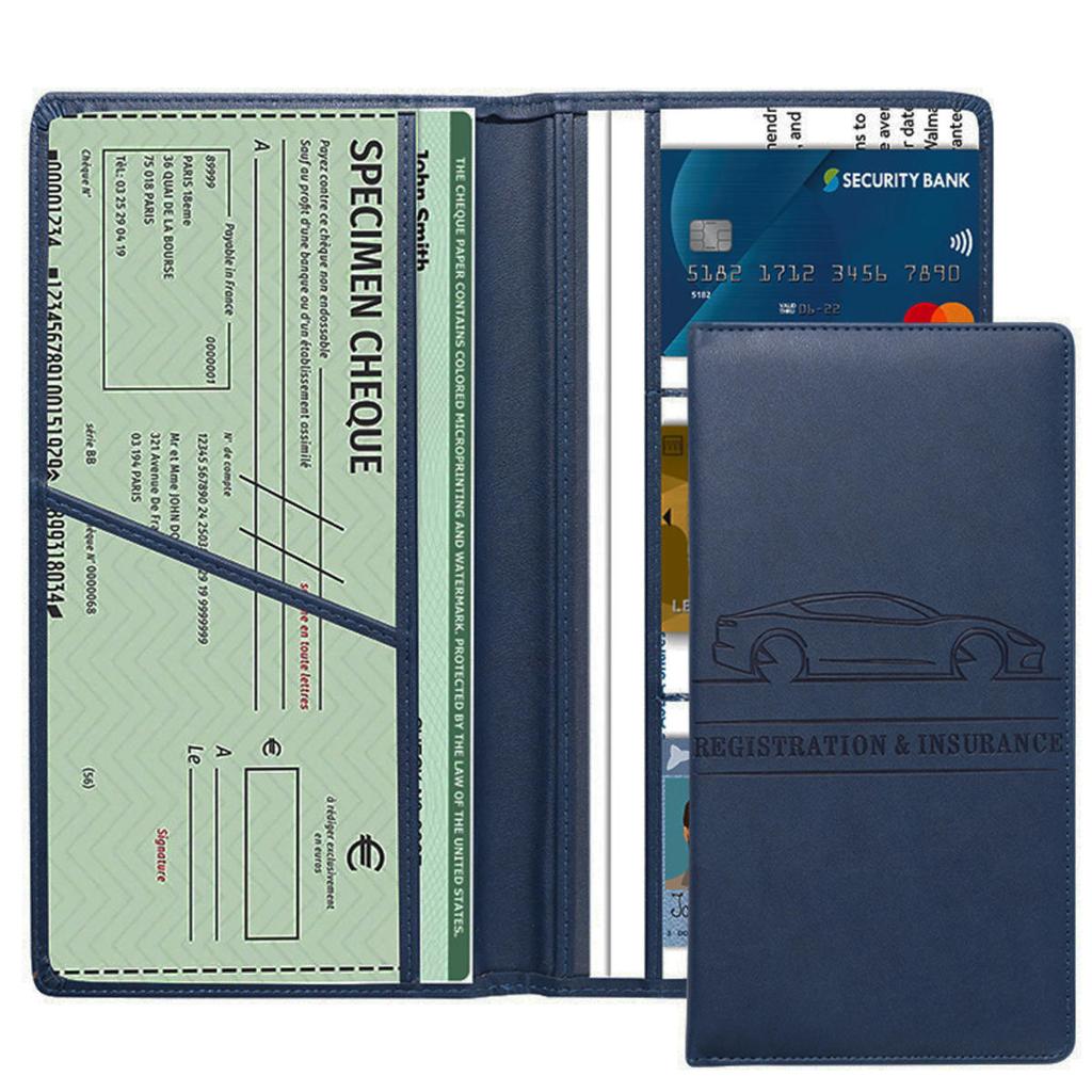 Driver License Cover Magnetic Clasp Insurance Card Holder Vehicle Glove Compartments Waterproof Car Document Holder