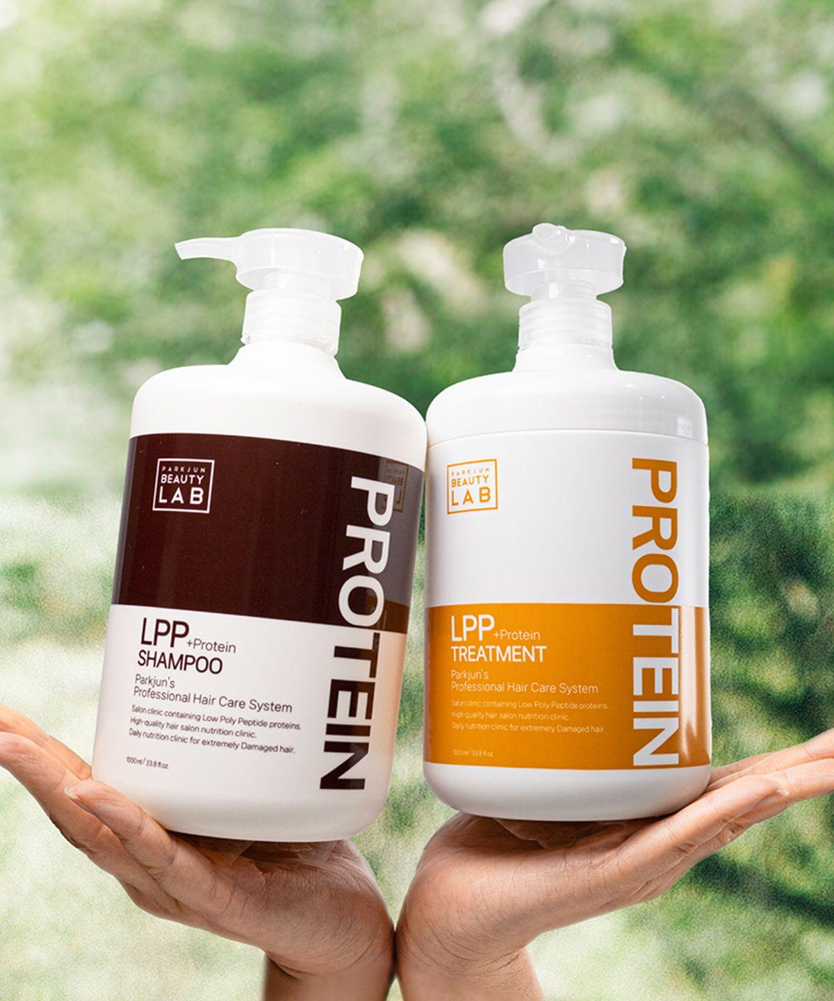 LPP Protein Silicone-Free Mildly Acidic Shampoo 1000ml + Treatment 1000ml, Original