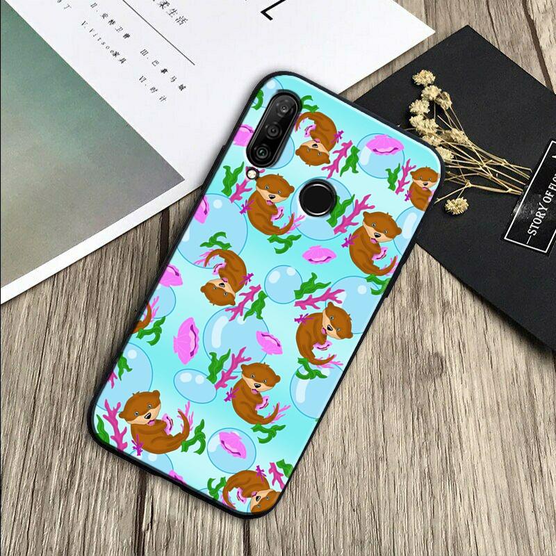 Sea Otter Pattern For Huawei Nova 7i 3i 8i 11 12i 10 9 SE Y60 Y61 Y70 Y72 Y73 Y90 Y91 P20 P30 Pro P40 Lite Case