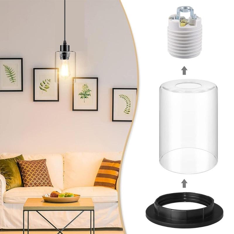 6Pieces Sturdy Plastic Lamp Shade Rings Chandeliers Replacement Light Fixture Adapters Easy Installion Designs