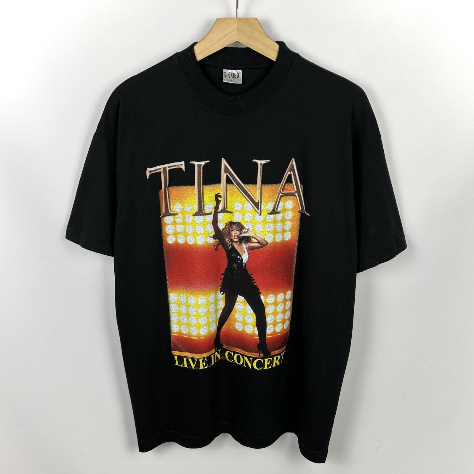 Vintage Tina Turner Live In Concert Short Sleeve T Shirt Black Size Medium 2009 Unisex T-Shirt XXL