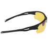TAKAMIYA XOOX Night Polarized Type Silver Mirror Lens Sunglasses, Half-Rim I, Yellow/Light