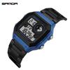 Sanda Men's Waterproof Multifunctional Digital Watch - Small Square, Steel Band