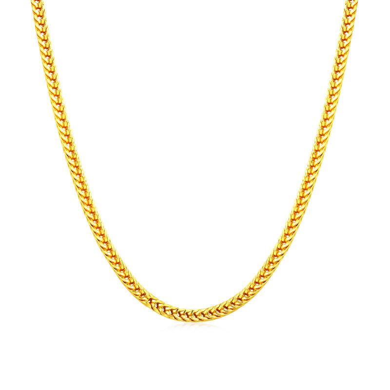 Alloy Gold Plated Necklace Fashion Imitation Gold Geometric Hip Hop Punk Neck Chain золотой