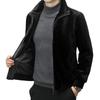 Men's Winter 2025 Sable Wool Jacket: Middle-aged Short Loose Lapel Coat
