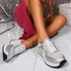 Women's Plus Size Single Shoes Spring and Autumn New Style Rhinestone Lace Up Casual Shoes