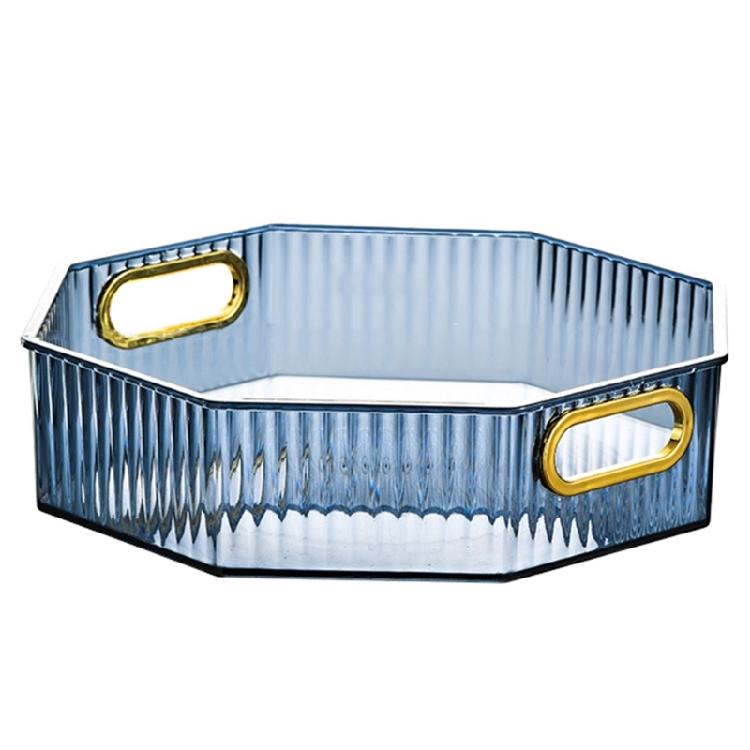 Upgraded Condiment Storage Rack Kitchen Organizer Box with Portable Handle синий