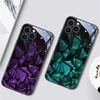 Glazen Fragment LED Smart Light Up Lichtgevend Gloeiend Hoesje voor iPhone Samsung