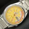 VINTAGE REFURBISHED SEIKO 5 AUTOMATIC JAPAN MENS YELLOW DIAL WATCH A446213-1