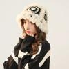 Plush Bucket Hat Cute Female Hats Portable Winter Knitted Hat  Autumn/Winter