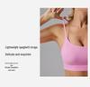 Spaghetti Strap Shockproof Sports Bra – Women's Thin, Supportive Yoga Camisole with Nude Feel