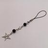 Black Punk Y2K Phone Pendant Chain Cool Girl Sweet Pink Beaded Charm With Cross Butterfly Love Accessories For iPhone Camera Bag 1