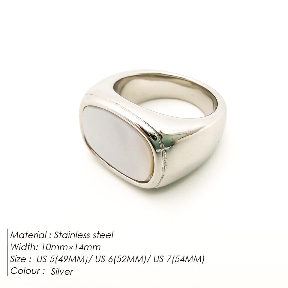 eManco “Anti-Minimalism Manifesto” — Oversized Square Shell Ring In Contrasting Colors, Because Sometimes You Need To Be Loud