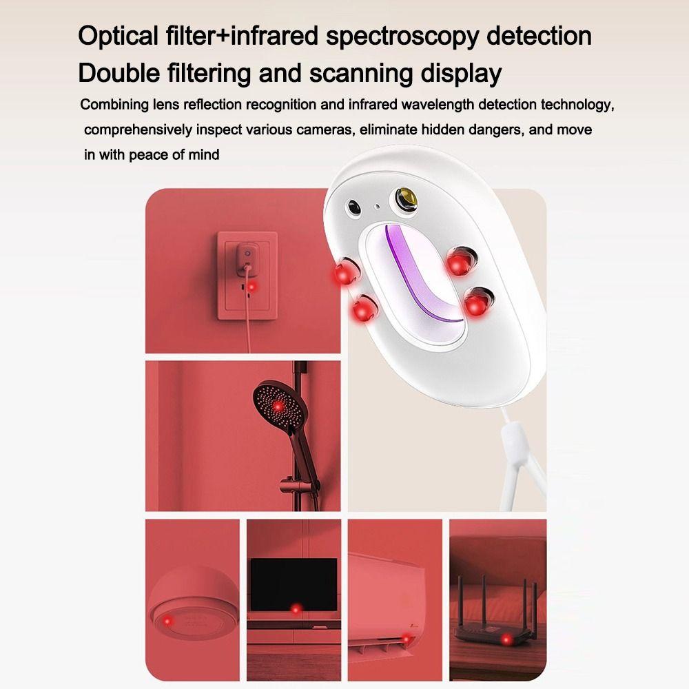 Intelligent Camera Signal Detector Sound and Light Alarm Detect Anti-Peeping Gadget