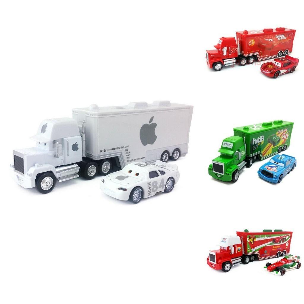 Pixar Cars Hexagon Castle Tent Kids Toy Set With Mack Lightning Mcqueen King Jackson Storm Racers