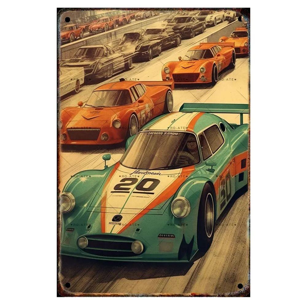 Cartello Murale in Metallo Bar Garage, Placca Decorazione Interni Auto 20x30cm