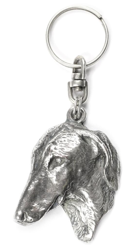Azawakh, Tuareg Sloughi II - Silver-plated Dog Pendant, Handbag Decoration, Backpack Pendant by Art-Dog Brand