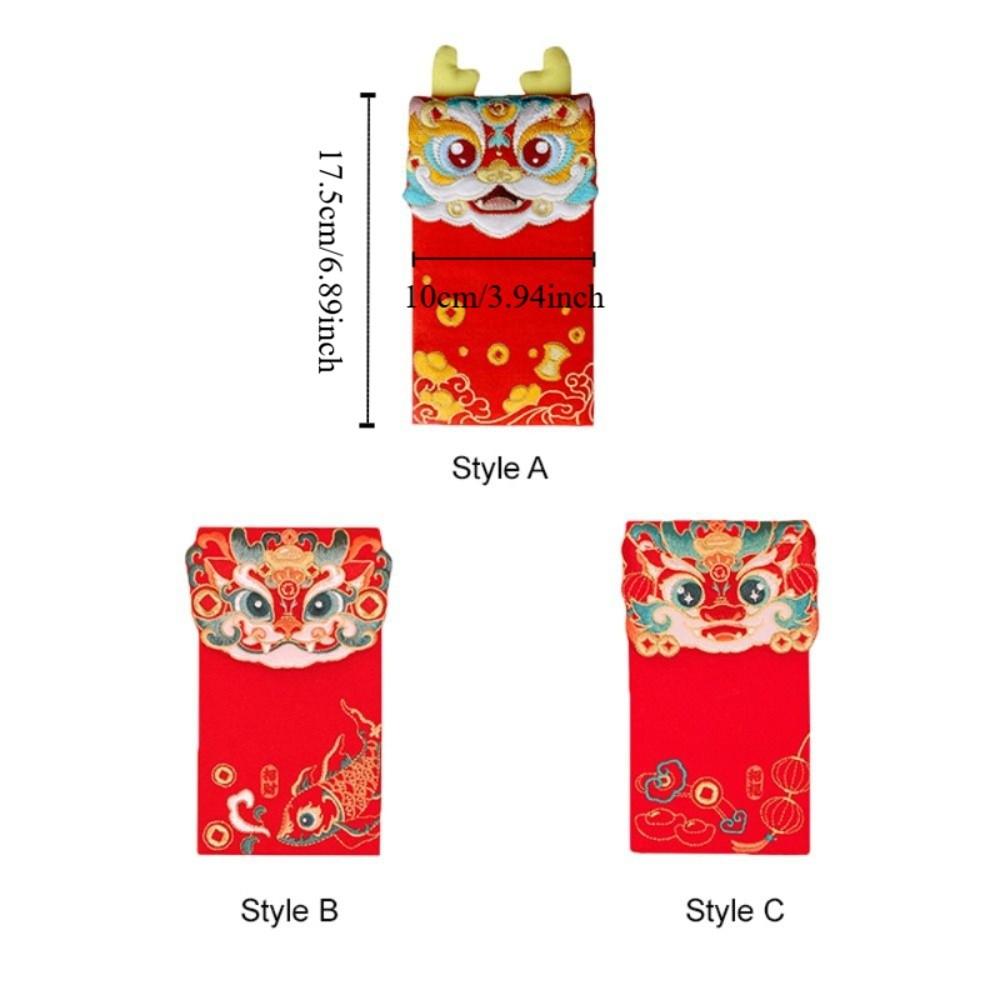 Chinese Style Lucky Money Bag Traditional HongBao Spring Festival Essentials Red Packet  Wedding