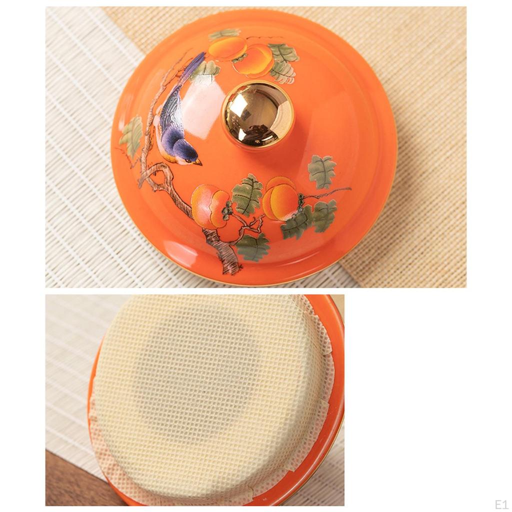 Keramik-Ingwer-Glas im chinesischen Stil, Vorratsbehälter für Lebensmittel, luftdichter Deckel für Kandiszucker