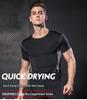 Men's Quick-Dry Outdoor Sports T-Shirt - Elastic, Tight-Fit, Short Sleeve for Running & Training.