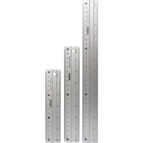 

Aluminum ruler with anti-slip grip, 15cm, 20cm, 30cm (set of 3)