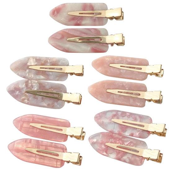2Pcs Korean Style Anti-slip Teeth Hair Clip Acrylic Flat Seamless Hair Barrette Hair Accessories