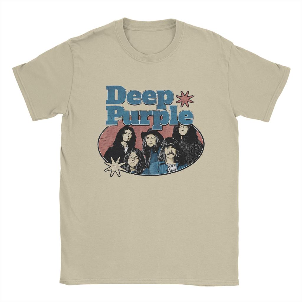 Band Deep Purple Art T Shirt Summer Pure Cotton TShirts For Adult Harajuku Casual Tshirt ShortSleeved Vintage Clothes