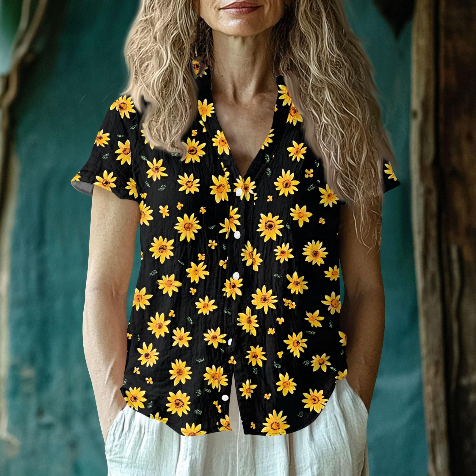 

Женская повседневная футболка с коротким рукавом и V-образным вырезом, футболка с принтом XL жёлтый