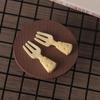 DIY Miniature Cheese Knife & Fork Set with Plate Figurine Keychain Resin Jewelry