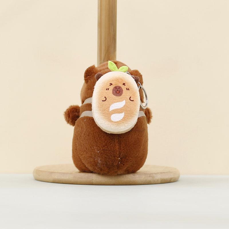 Capybara Pendant Plush Animal Keychain Bag Decoration Cute Doll Gift Holiday